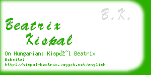 beatrix kispal business card